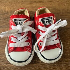 Red baby converse